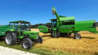 Deutz D 6206 Allrad & Deutz-Fahr M35.40 Agrotronic Mähdrescher wie Früher bei Gerste dreschen 2023!