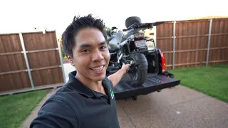 Motorcycle on Short bed Truck