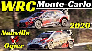 WRC Rallye Monte Carlo 2020 - Thierry Neuville Vs Sébastien Ogier - Comparison, Flatout & Max Attack