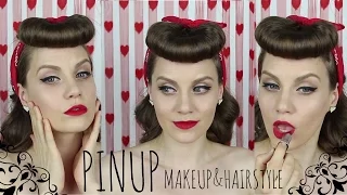 Макияж и прическа в стиле Пин Ап ♥Pin up Tutorial♥  Suzi Sky