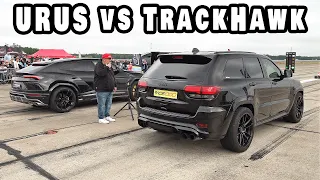 1000HP+ Jeep Cherokee Trackhawk vs 1000HP+ Lamborghini Urus