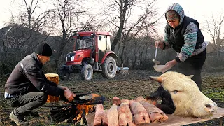 Primitive Forest Day - Traditional Dish Recipe From Beef Hooves