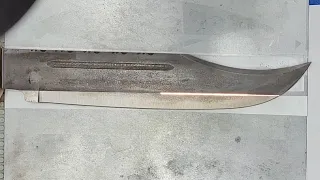 Cleaning a Rusty Knife with a Fiber Laser Engraver #laserengraving #laser #knives