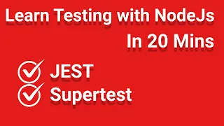 Node testing with Jest | Supertest | Writing test cases | Test API's | Node testing