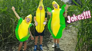 Assistant and Ryan Tell Corny Jokes while Lost in the Corn Maze!