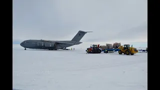 Unloading a C-17 In Antarctica.