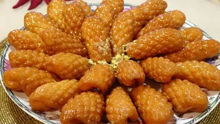 اصابع زينب (المعكرون) مقرمشة وذهبية مثل  المحلات وأطيب😋.- Fingers Zainab (Macaroon)