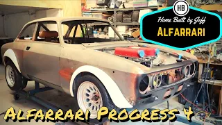 Ferrari engined Alfa 105, The Alfarrari build progress 4