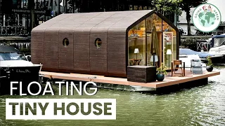 Sustainable Floating Tiny House Made From Cardboard! | Wikkelboat