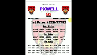 Pxwell Day Live 16:30pm 26.08.2023 Singapore Lotteries