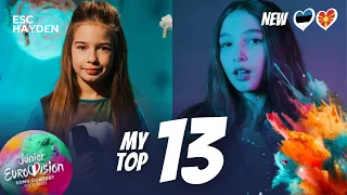 My Top 13 - Junior Eurovision 2023 (NEW: 🇪🇪 🇲🇰)