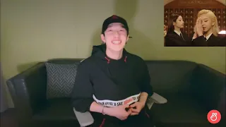 BangChan reacting to Switch to me by DAHYUN and CHAEYOUNG (VLIVE 찬이의 "방" 🐺 Ep. 94)