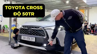 Toyota Cross độ full xe gói độ 50tr có gì? - Camera 360, Bi gầm led, Đá cốp, Dán phim cách nhiệt