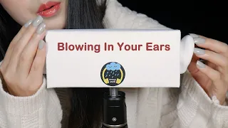ASMR Blowing In Your Ears | NEW MIC | No Cover | Deep Breathing | 1Hour (No Talking)