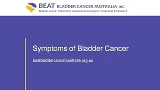 Symptoms of bladder cancer