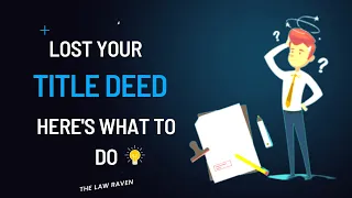 what to do when your deed is lost