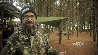 Extreme Testing - lomo 3 x 3 Tarp After 14 Months up in the Woods