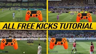 FIFA 17 FREE KICK TUTORIAL - ALL FREE KICKS (NEW, HIDDEN, SECRET, OLD) - HOW TO SCORE GOALS