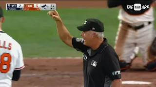 Umpire throws out Orioles grounds crew in 9th inning of game vs. Yankees