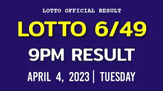 6/49 LOTTO RESULT TODAY 9PM DRAW April 4, 2023 Tuesday PCSO SUPER LOTTO 6/49 Draw Tonight