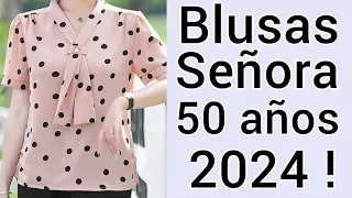 BLUSAS ELEGANTES para SEÑORAS de 50 AÑOS / NUEVaS BLUSAS de MODa 2024