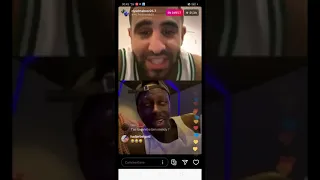 Riyad mahrez Instagram Live Mendy et Bernardo Silva manchester city players