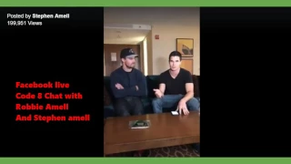 Code 8 Chat With Robbie Amell And Stephen Amell on facebook Live  HVFF 2017