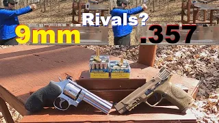 STOP Saying 9mm RIVALS .357 MAGNUM! Buffalo Bore 9mm 147 gr +P+ VS Buffalo Bore .357 Magnum 180 gr