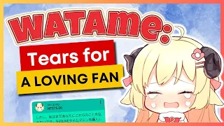 Watame cries after reading a fan's emotional Superchat. Time to cry. [eng sub]