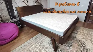 Простая кровать своими руками  в домашней мастерской (скандинавский стиль)