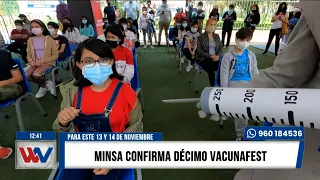 WillaxNoticiasEdiciónMediodía -NOV12 - 2/4 - Minsa confirma décimo vacunafest | Willax