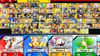 Super Smash Bros Ultimate - All Characters + Alternate Costumes & Colors