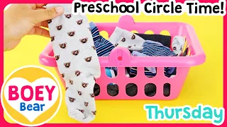 Preschool Circle Time Thursday (toddler learning video UK) | Boey Bear