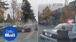 Seattle Police in dramatic carjacker chase and shootout! - Daily Mail