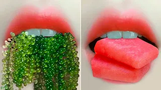 ASMR EATING SEA GRAPE, Frozen WATERMELON, GUAVA, STAR FRUIT (바다 포도, 냉동 수박, 구아바, 카람볼라 묵방) EATING SHOW