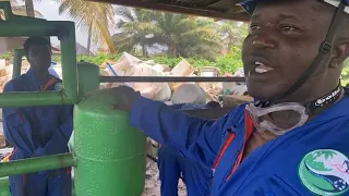 Liberians transforming plastic waste into Gasoline and Fuel.