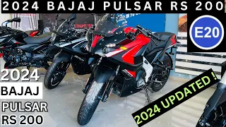 2024 Bajaj Pulsar RS 200 E20 OBD 2 Bs 6.2 | Red Colour 🔥| New 2024 Bajaj Pulsar RS 200 E20 Review