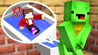 How Tiny JJ FOUND This SECRET About Mikey in Minecraft? - (Maizen)