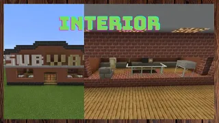 Minecraft Tutorial: How To Make Subway Interior! (New Version)
