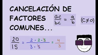 Cancelación de factores comunes, con varios ejemplos. (Super fácil)