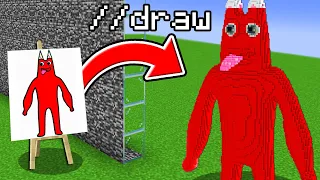 I CHEATED with //DRAW in a BanBan Build Battle (Minecraft)!