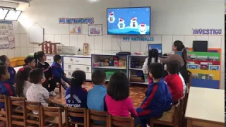 Teacher using Joy School English in classroom