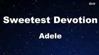 Sweetest Devotion Adele - Karaoke 【With Guide Melody】