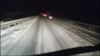 ужас на дорогах,гололед и снегопад ❄❄❄