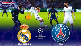 Real Madrid vs PSG | UEFA Champions League 2022 | Full Match PES 2021 | eFootball Gameplay