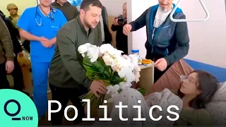 Zelenskiy Visits Injured Civilians in Kyiv Hospital