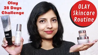 My OLAY Skincare Routine - BEST ANTI AGING CREAM IN INDIA | Review in HINDI #Olay28DaysChallenge