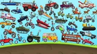 Hill Climb Racing - ALL VEHICLES UNLOCKED and FULLY UPGRADED Video Game