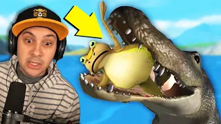 EATEN BY A CROCODILE in Amazing Frog...