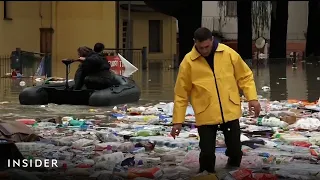 Garbage And Flood Waters Fill Up Streets In Italy Disrupting Tourist Season | Insider News